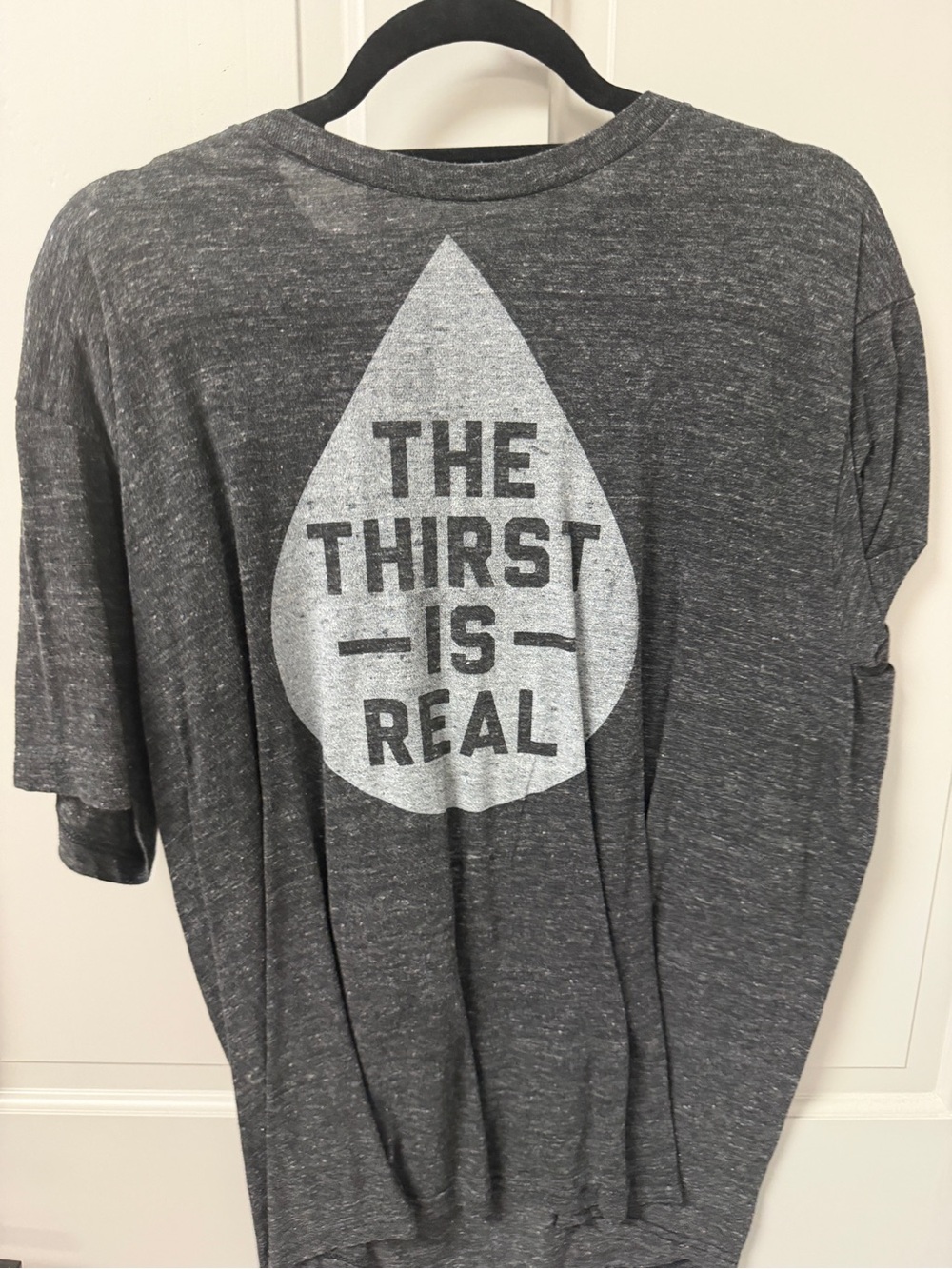 Buy Me Brunch Men's Charcoal Graphic Tee - 'The Thirst Is Real'
